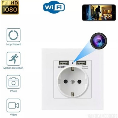 Duvar Prizi Wifi Gizli Kamera 4k Full Hd 