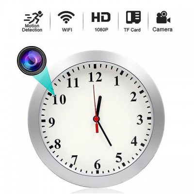 Uzaktan İzlenebilir WİFİ Duvar Saati Kamera 4K